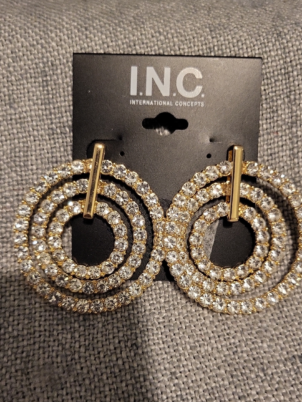 I.N.C. International Concepts Sparkle Goldtone Statement Earrings